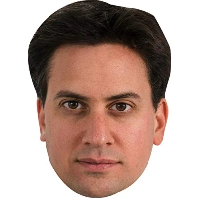 Image of FoxyPrinting Ed Miliband Politician Celebrity Cardboard Party Face Mask Fancy Dress