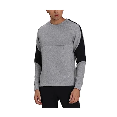 Image of Puma Men Evostripe Crew Pullover Medium Grey Heather, X Large