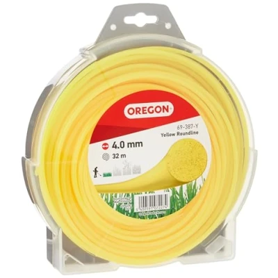 Image of Oregon 69 387 Y Yellow Round Strimmer Line/Wire for Grass Trimmers and Brushcutters, 4.0 mm x 32 m, Packaging may vary