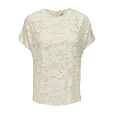 Image of ONLY Women&#039;s Onlelia S/S Top JRS Blouse Shirt, Cloud Dancer, XXS