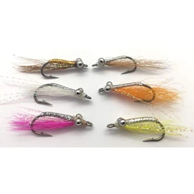 Image of BestCity Fly Fishing CRAZY CHARLIE mixed colours Set of 24 Sizes 4 10 Saltwater PACK #69
