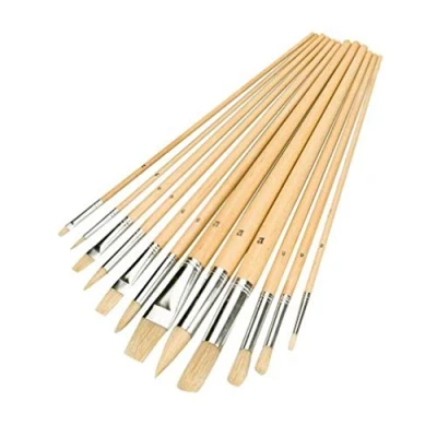 Image of Silverline Artists Paint Brush Set 12pce Mixed Tips