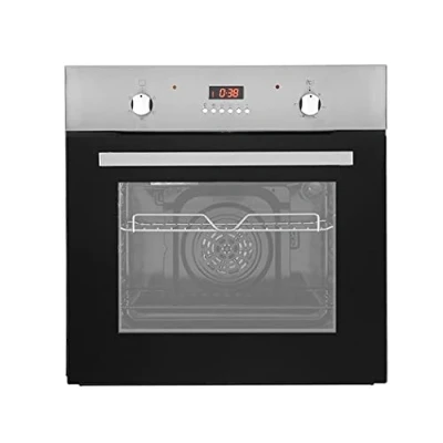 Image of Cookology FOD60SS 60cm 61 Litre Capacity Built In Electric Cooker, True 1800w Fan Oven with Easy Programmable Timer and Digital Clock Stainless Steel