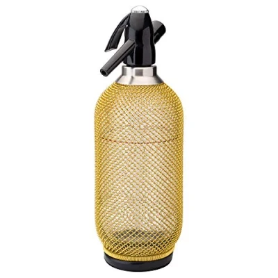 Image of Utopia Harlequin Gold Soda Syphon 1ltr Single Vintage Inspired
