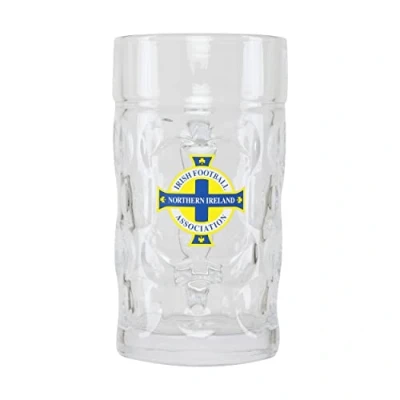 Image of FOCO Official Northern Ireland Football Dimple Stein Glass 1000ml