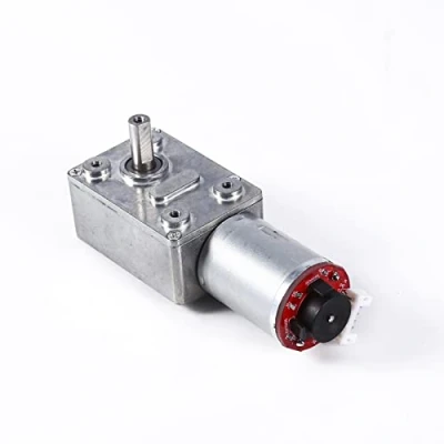 Image of 12V Dc Motor,DC High Torque Worm Geared Motor Reduction with Encoder Srong Self locking(20RPM)