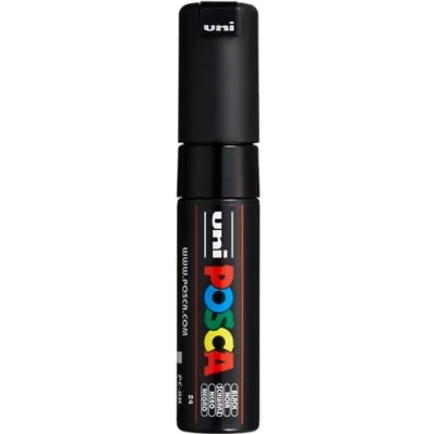 Image of Uni Ball 182699 POSCA marker met brede wigpunt, PC 8K, zwart, 1 stuk