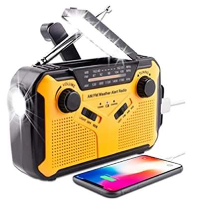 Image of Mify Solar Radio, Survival Hand Crank Dynamo AM/FM Emergency Weather with Rechargeable USB Phone Charger, Radio ，Flashlight, use for Household and Outdoor Camping, Hiking