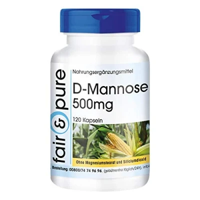 Image of Fair &amp; Pure® D Mannose 500mg Vegan 120 Capsules