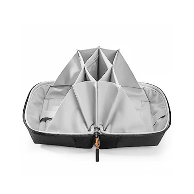 Image of Inateck 180 Open Cable Organiser Bag Electronics Accessories Travel Gadgets Organizer Splashproof, Pouch Tech Storage with Handle, AB03007 Black
