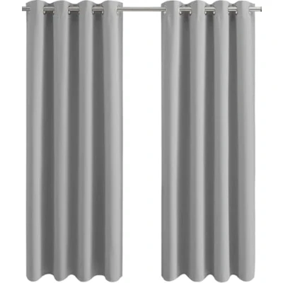 Image of Aspire Homeware Blackout Curtains for Bedroom Light Grey Eyelet Living Room Thermal Insulated Window Treatments 66x90 inch Drop Curtain Drapes with Tiebacks, 2 Panels