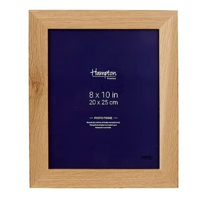 Image of Hampton Frames NEW ENGLAND Solid Oak Wood Display Picture Photo Frame 8 x 10 (20x25 cm) 464880WO