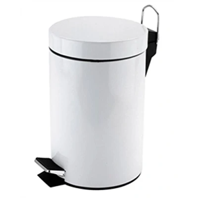 Image of Zodiac Pedal Bin Round White 3 Litre