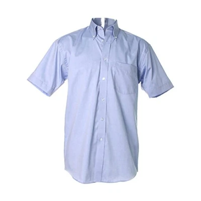 Image of KUSTOM KIT Men&#039;s Short SleeveFormal Shirt Blue Light 17.5