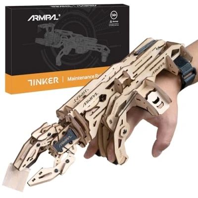Image of COWVTUJ ARMPAL Mechanical Claw Model Kit 3D Wooden ClawBot Puzzle for Adults and Teens Self Assembly Robot Arm Building Kits to Build Laser Cut Toy Realistic Gifts