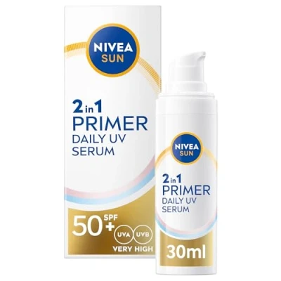 Image of NIVEA SUN UV Face 2in1 Daily Primer Serum SPF50+ 30ml
