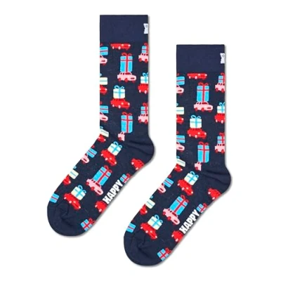 Image of Mens and Women&#039;s 1 Pair Happy Socks Holiday Shopping Multi 4 7 Unisex