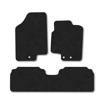 Image of Car Mats Compatible with Hyundai Ix20 (2010 2020) Tailored Fit Black Carpet Floor Set Accessory Custom 4 Pieces Anti Slip Backing &amp; Binding Trim Edge