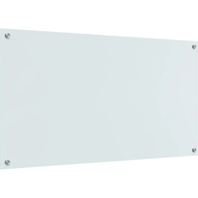 Image of vidaXL Kitchen Backsplash White 110x60x0.6 cm Tempered Glass