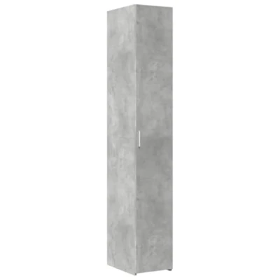 Image of vidaXL Highboard Concrete Grey 30x42.5x185 cm Storage Cabinet Engineered Wood, Ample Storage, Versatile for Living Room, Bedroom, Hallway