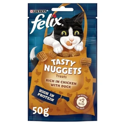 Image of FELIX Tasty Nuggets Chicken &amp; Duck Cat Treats 50g (Pack of 8)