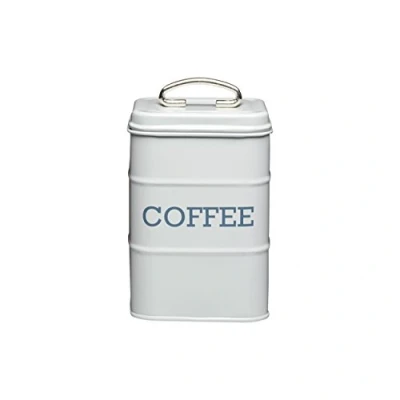 Image of KitchenCraft Living Nostalgia LNCOFFEEGRY Coffee Storage Canister, 11 x 17 cm French Grey