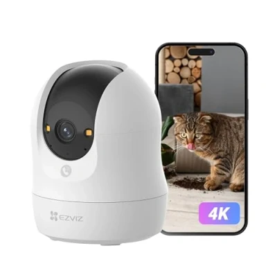 Image of EZVIZ 4K WiFi Indoor Camera Wired, 360, Call Button, Colour Night Vision, Two Way Audio, Human/Pet/Sound Detction, Privacy Shutter, 512GB Card Supports, C6N G1