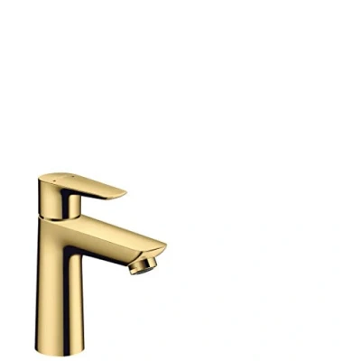 Image of Hansgrohe Talis E Single Lever Basin Mixer 110 With Pop Up Waste, Polished Gold Optic, 71710990