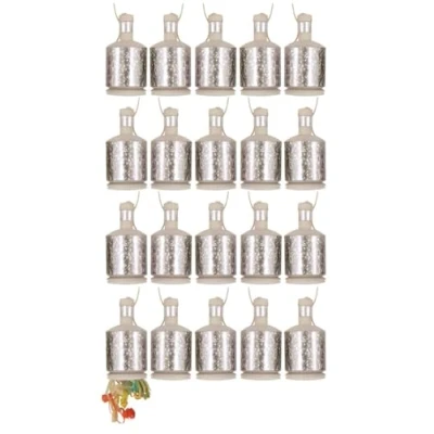 Image of Henbrandt Bag of 50 Party Poppers (Silver)