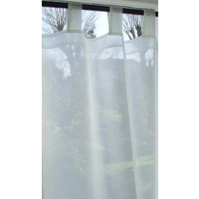 Image of Just Contempo Tab Top Voile Panel, Ivory, 58x54 inches