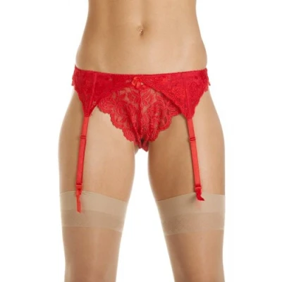 Image of Silky Womens Ladies Underwear Narrow Lace Suspender Belt M XL Red