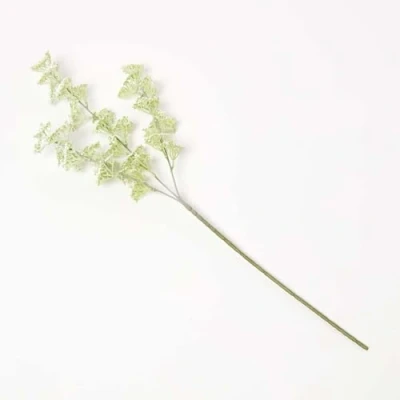 Image of HOMESCAPES Artificial White Mini Bud Branch with Long Stem 60 cm, Realistic Decorative