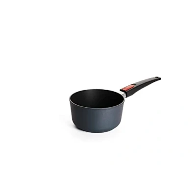 Image of Woll Diamond Lite Inductive Saucepan Diameter 18 cm, 9.5 cm High, 2 Litres, with Removable Handle, Suitable for All Hobs, Cast Aluminium, Non Stick Coating, Oven Safe, Anthracite