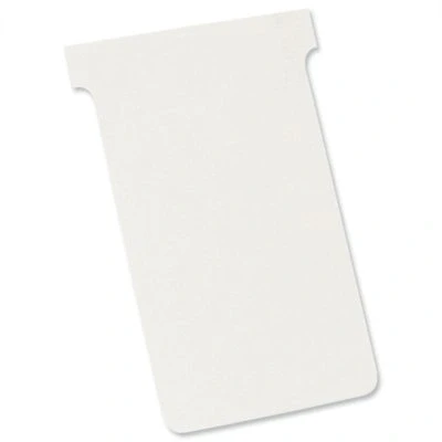 Image of Nobo T Cards 160gsm Tab Top 15mm W92x Bottom W80x Full H120mm Size 3 White Ref