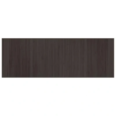 Image of vidaXL Dark Brown Bamboo Rug Rectangular Floor Mat/Carpet Runner for Living Room, Bedroom, or Hallway Water Resistant with Anti Slip Backing, Easy Clean Design, 70x200cm