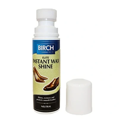 Image of BIRCH Elite Instant Wax Shine Shoe Polish Liquid Boot Paste For Smooth Leather Work, Casual and Dress Shoes (Neutral)