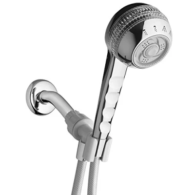 Image of Waterpik SM 453CGE 4 Mode Original Shower Massage 1.8 GPM Hand Held Head, Chrome/Crystal