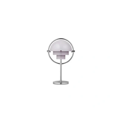 Image of GUBI Multi Lite Portable Table Lamp Chrome/Pale Lilac