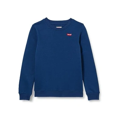 Image of Levi&#039;s Kids Lvb mini logo crewneck sweatshirt Boys Estate Blue. 5 years