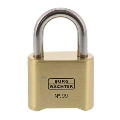 Image of Burg Wächter 99 Ni 50 SB Combination Padlock, Brass, Normal