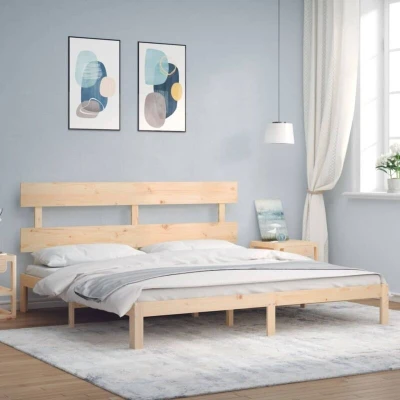 Image of Bed Frame without Mattress Super King Size Solid Wood Pine Vidaxl