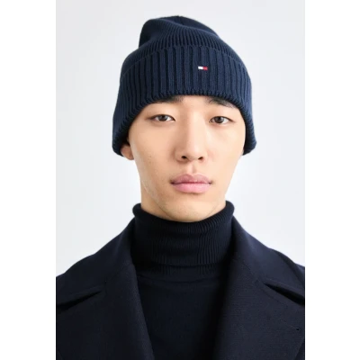Image of Tommy Hilfiger FLAG PIMA Beanie Unisex Beanie, Size: One Size, Space blue