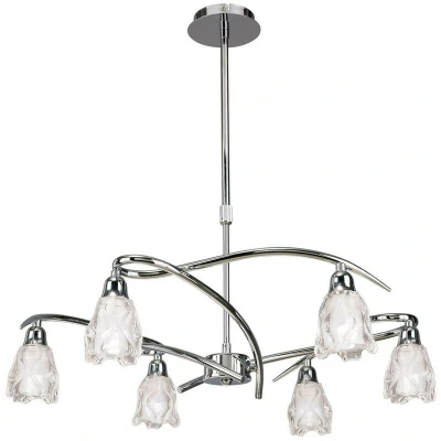 Image of Amel Telescopic Convertible To Semi Flush 6 Light L1/SGU10, Polished Chrome