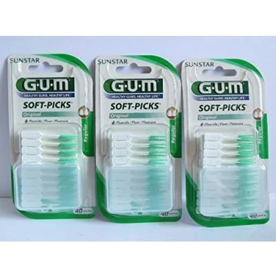 Image of GUM Soft Picks Original Interdental Brushes Pack of 40 (3 x Brushes)