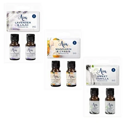 Image of Oil Burner Scented Oils Set of 3 Fragrances (6 x 10ml bottles)