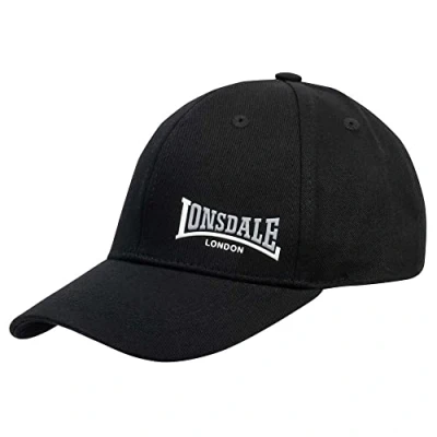 Image of Lonsdale Men&#039;s ENVILLE Cap, Black/Blanco/Ash,