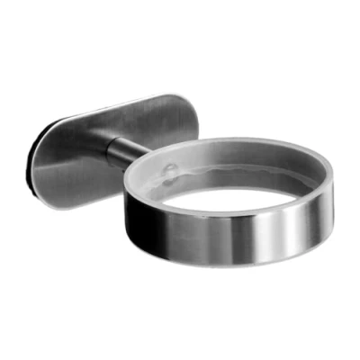 Image of Ambrosya Hair Dryer Holder Without Drilling Bathroom Wall Bracket For Gluing (Stainless Steel (Brushed))
