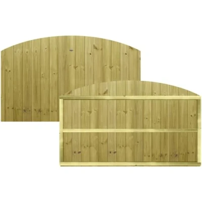 Image of Wdith: 6ft (183cm) x Height: (@Shoulder) 3ft (90cm &amp; 110cm Top of the Dome) Premier Dome Fence Panel Treated Vertical Interlocking Tongue Groove Boards Fully Framed