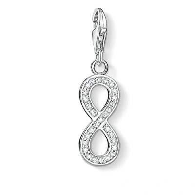 Image of Thomas Sabo Women Charm Pendant Eternity Zirconia white Club 925 Sterling Silver 1132 051 14