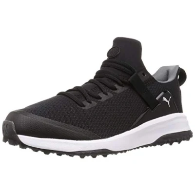 Image of PUMA Men&#039;s Fusion Evo Golf Shoe, Black Quiet Shade, 8.5 UK